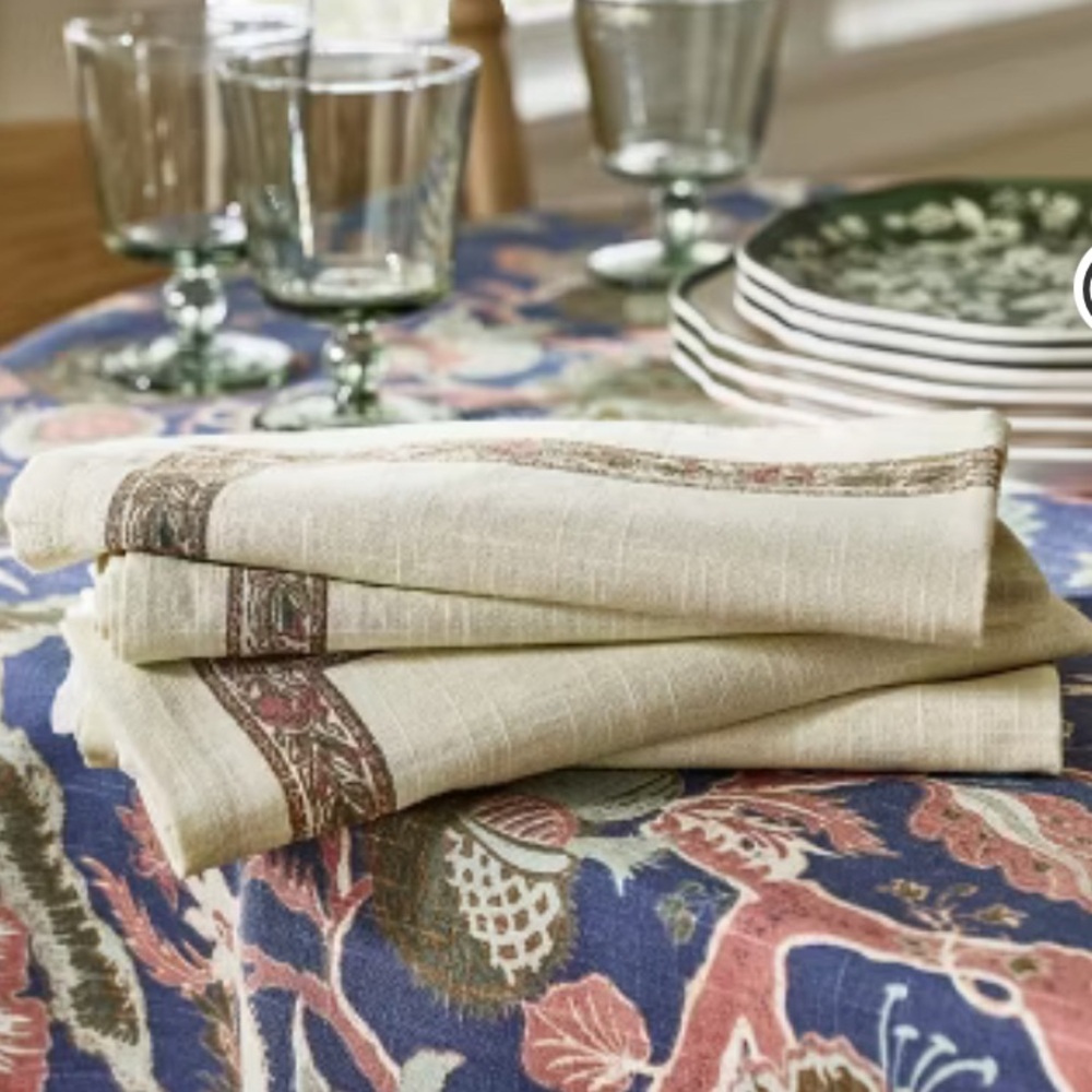 4pk Floral Napkins - Threshold designed with Studio McGee NWT‎
